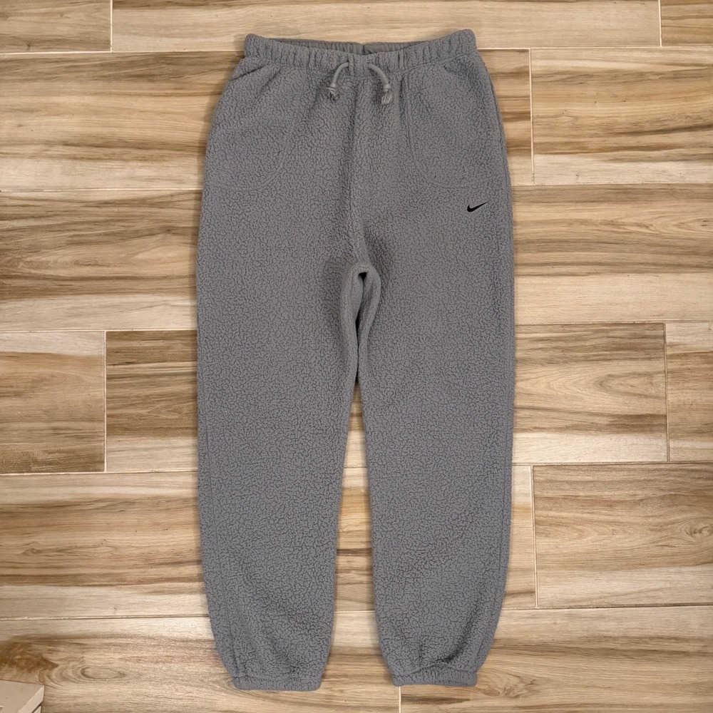 Nike Therma-FIT Grey Sherpa Fleece Joggers DV7294-073 Mens Large